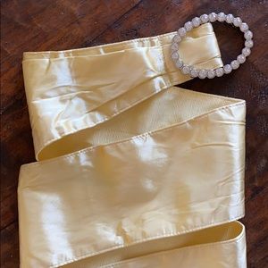 Silk and rhinestone belt